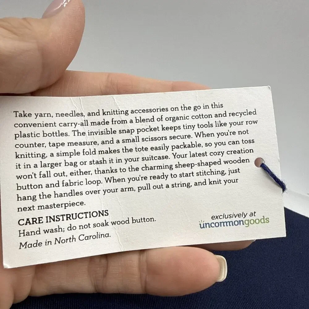 Uncommon Goods Travel Knitting Bag Made In North Carolina Carolina